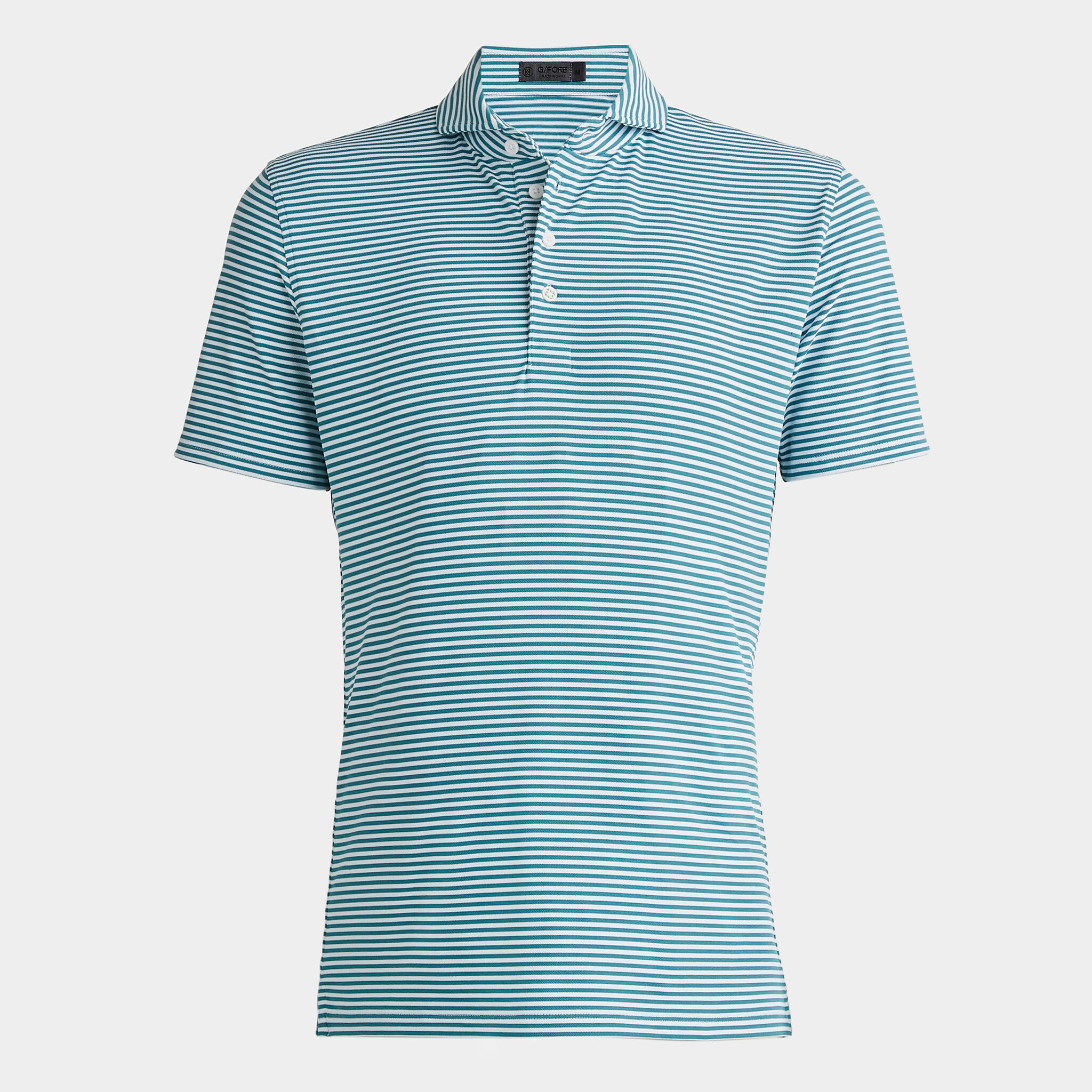 FEEDER STRIPE TECH PIQUÉ MODERN SPREAD COLLAR POLO – G/FORE